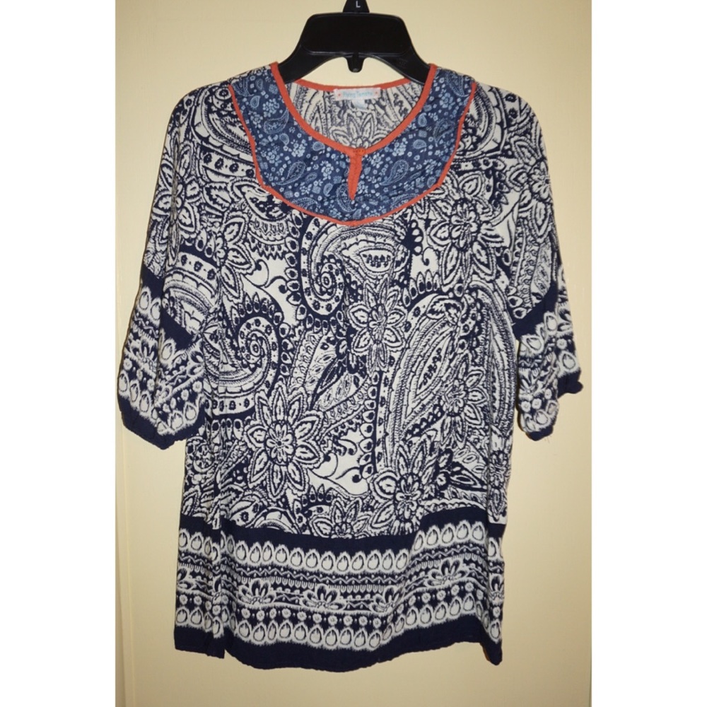 Girls Flying Tomato Navy & Orange Tunic